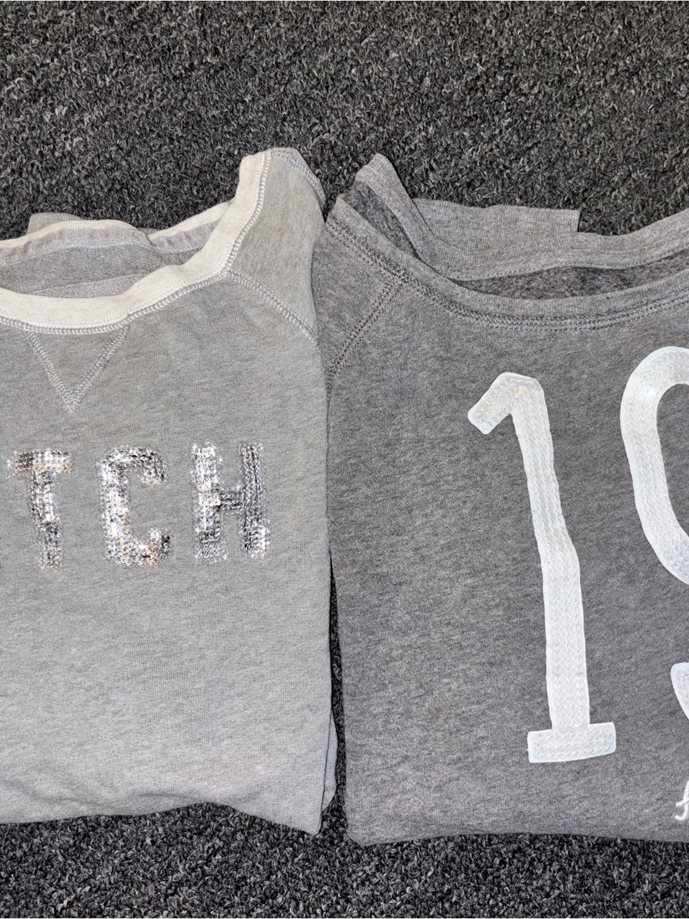 Lot of Hollister & A&F Accent Gray Sweatshirt - Gray